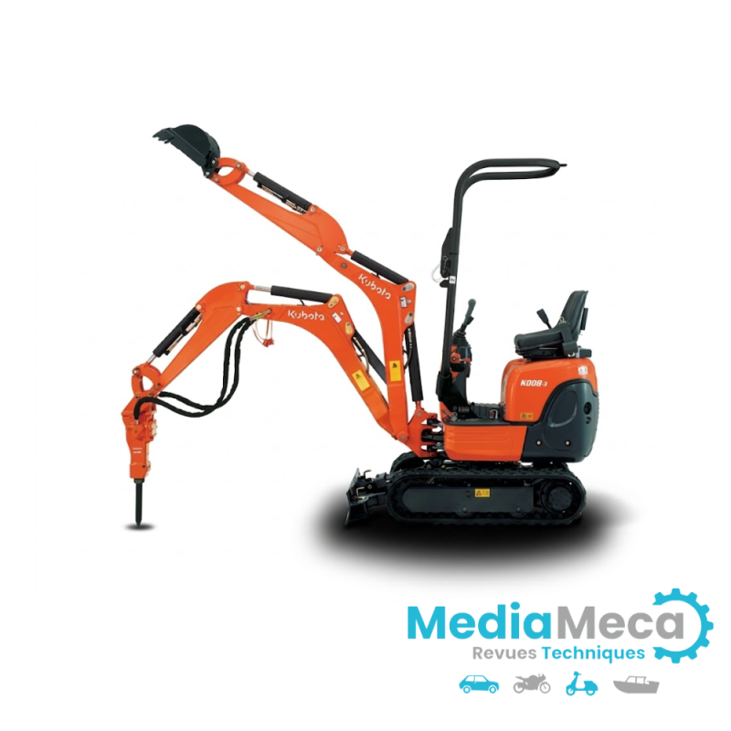 kubota k008-3 minipelle revue technique à télécharger