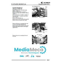 Werkstatthandbuch und technischer Bericht für Quad Kymco KXR 50